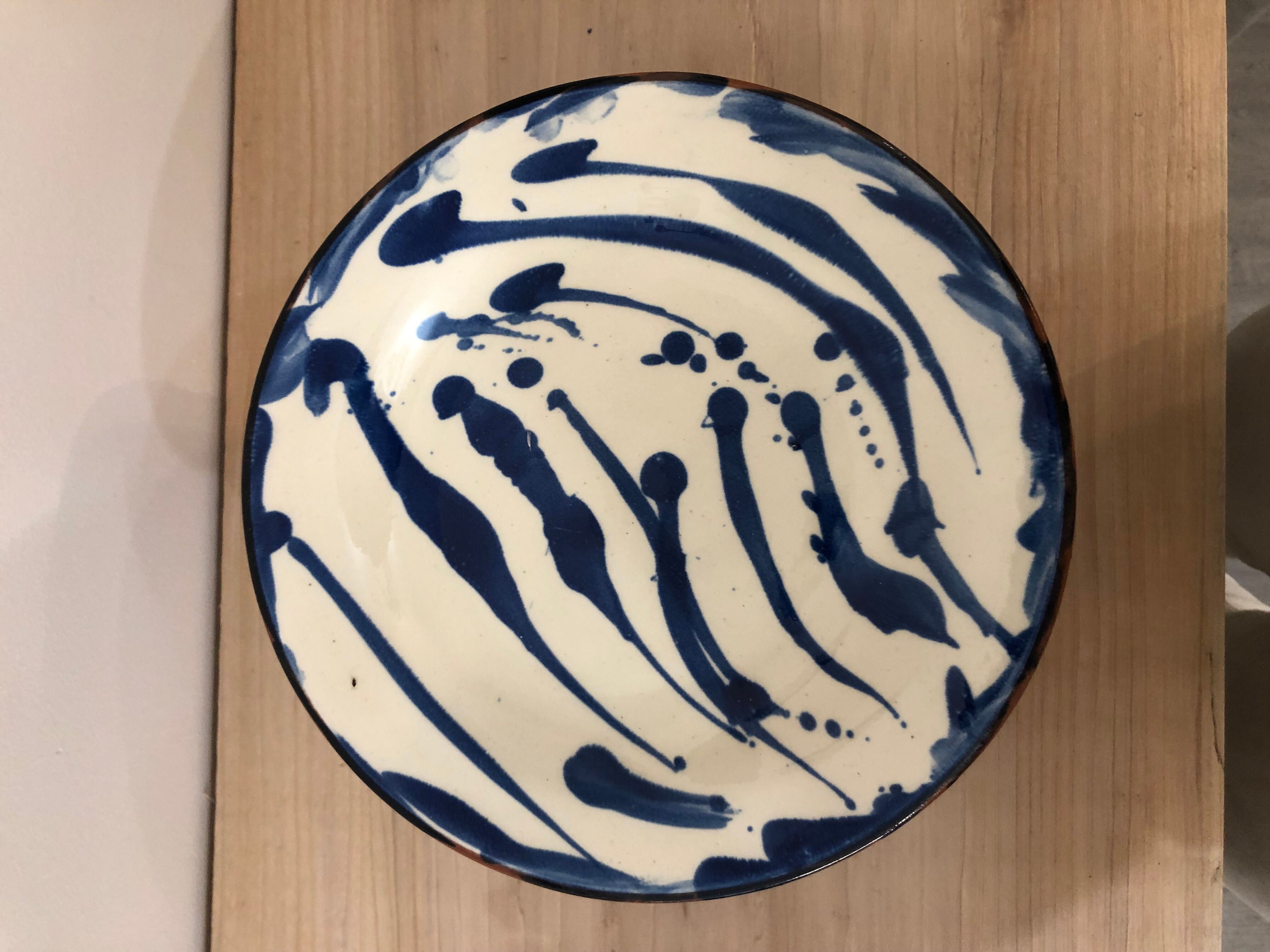 Assiette bleu style vaisselle Espagnole