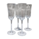 Set of 4 Octime glass flutes