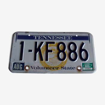 Tennessee in the 1960s American license plate