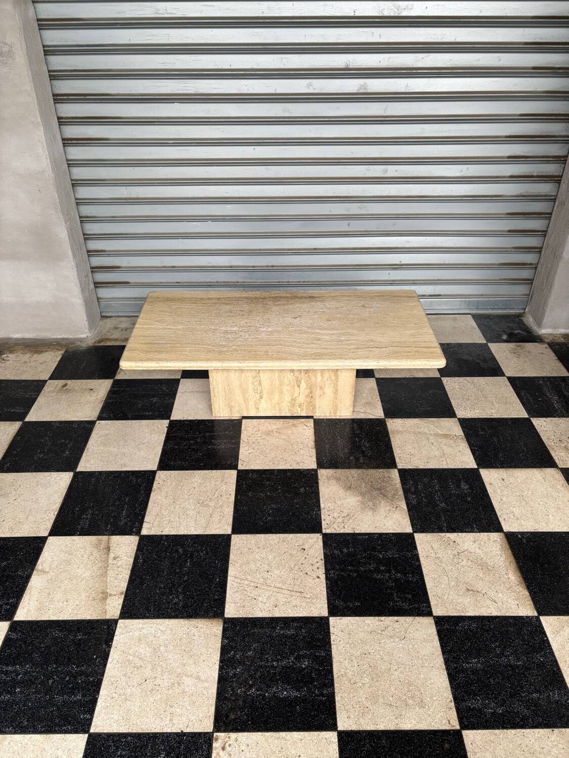 Vintage travertine coffee table