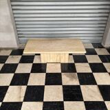 Table basse vintage en travertin