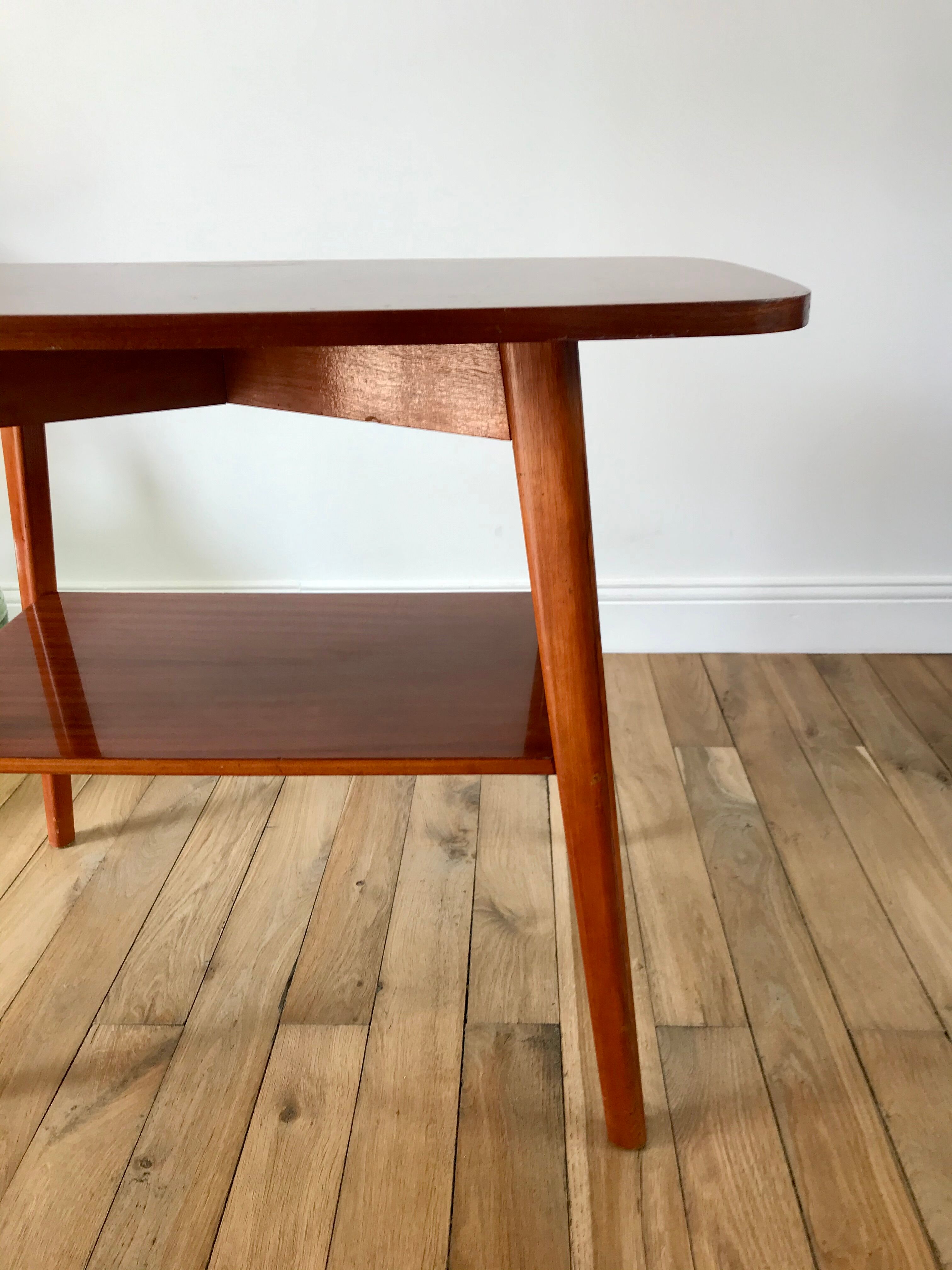 Table console in beech wood 50s