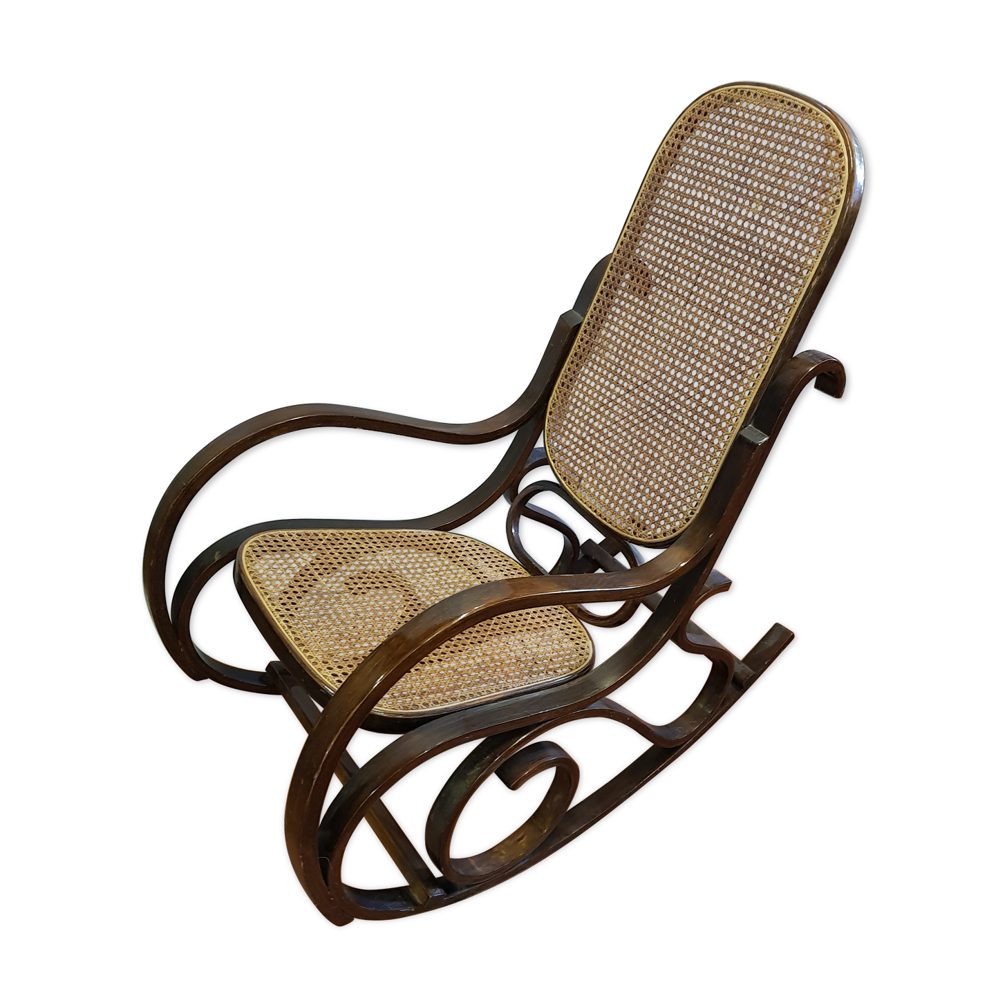 Rocking curved wooden flesh