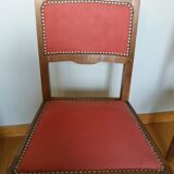 2 Art Deco upholstered and wood chairs