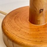 LAMP in Solid Pine Floral Shade VINTAGE