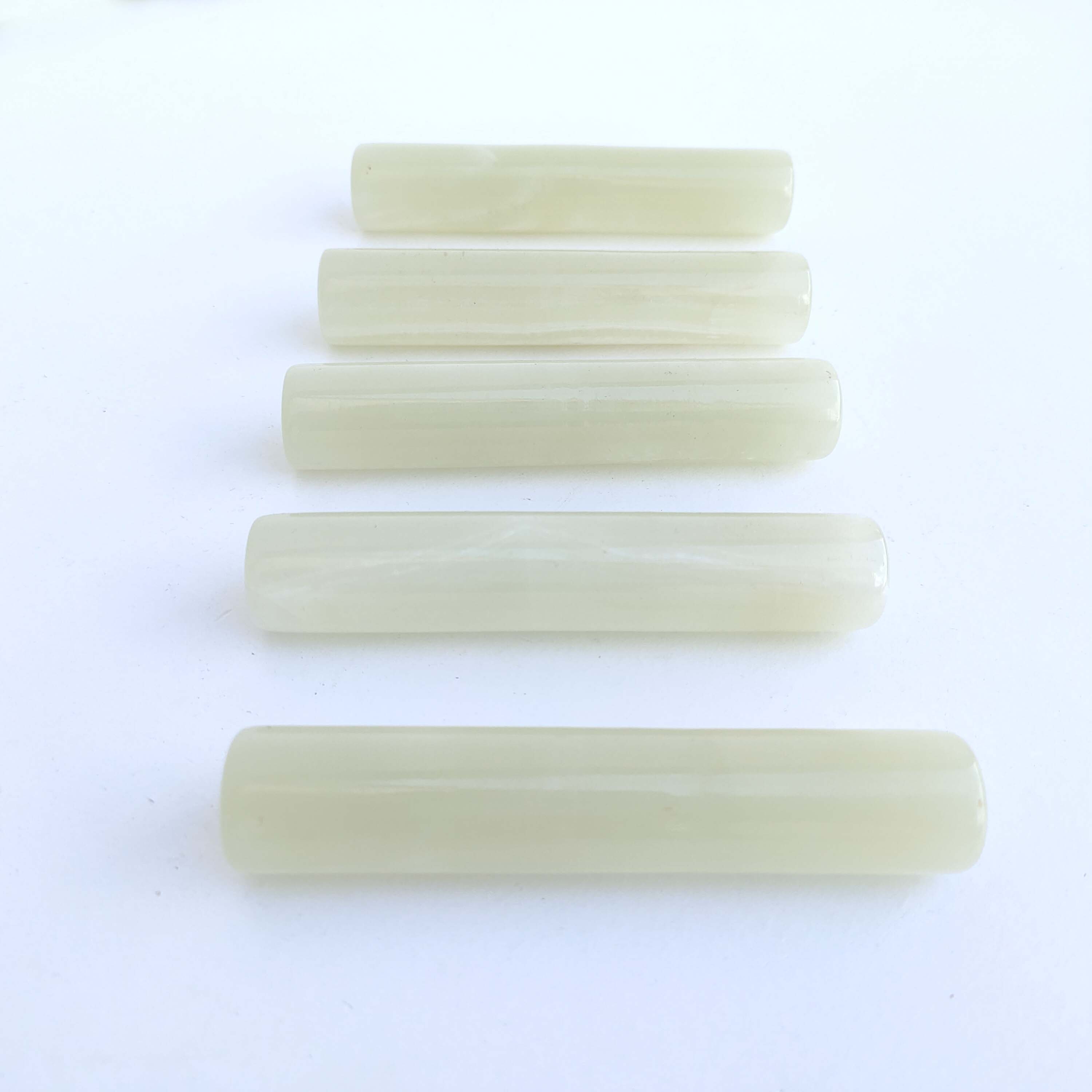 5 Vintage alabaster knife holders