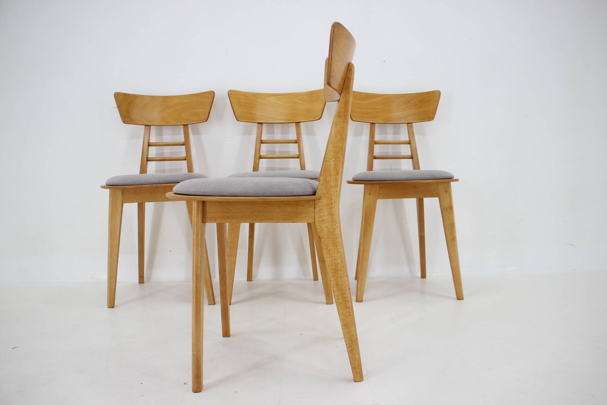 Four Dining Chairs by Ton, Czechoslovakia