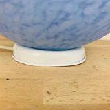 Domec egg lamp, blue speckled glass from Vianne, 70s