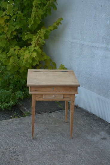 Child's desk made of natural wood