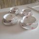 4 antique cups and saucers