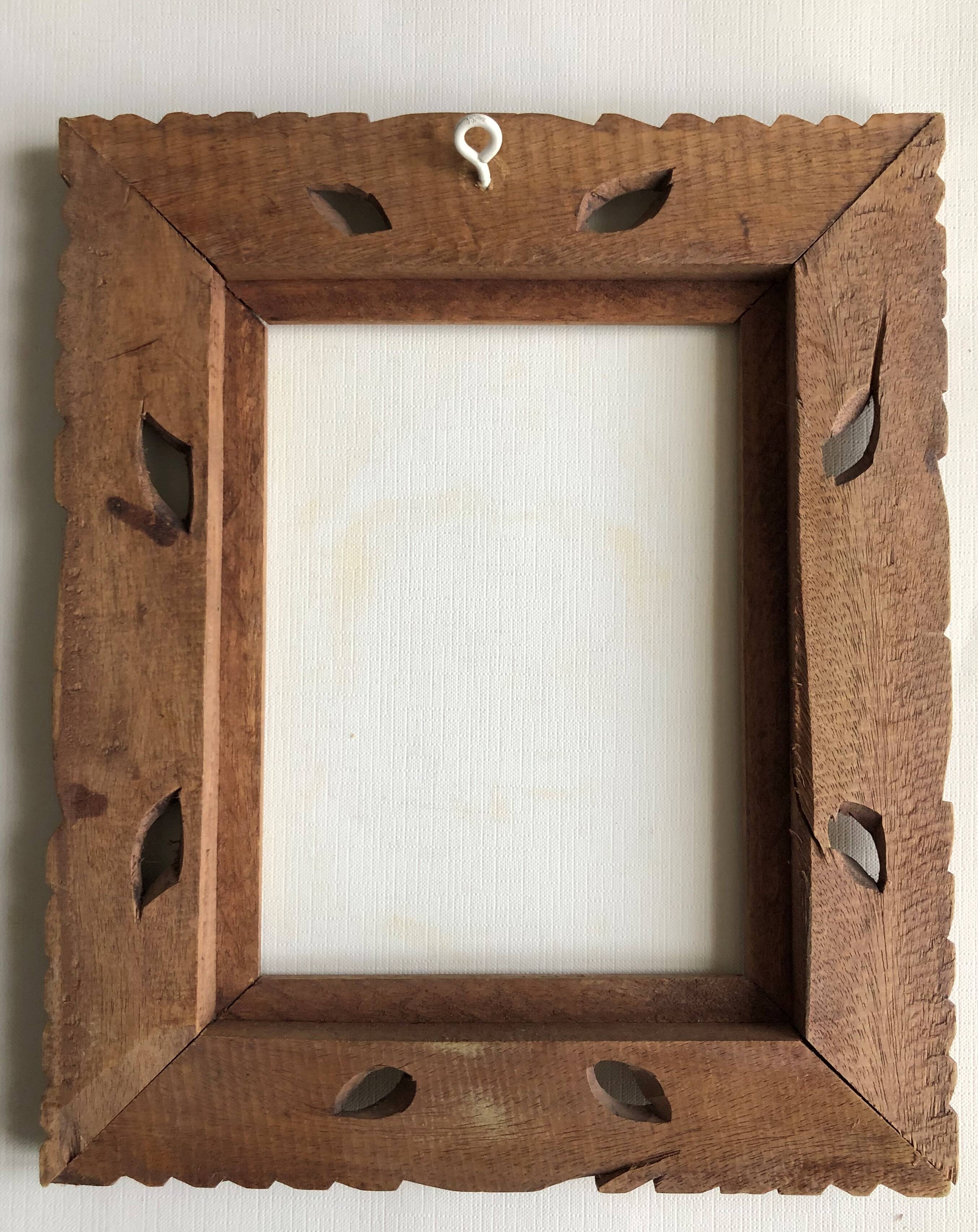 Carved wooden frame