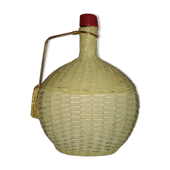 Bouteille osier scoubidou