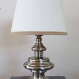 Large table lamp in satin-chrome steel by Goffredo Reggiani, Italy 1970s
