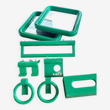 Crayonne Green double sink bathroom set by Terence Conran