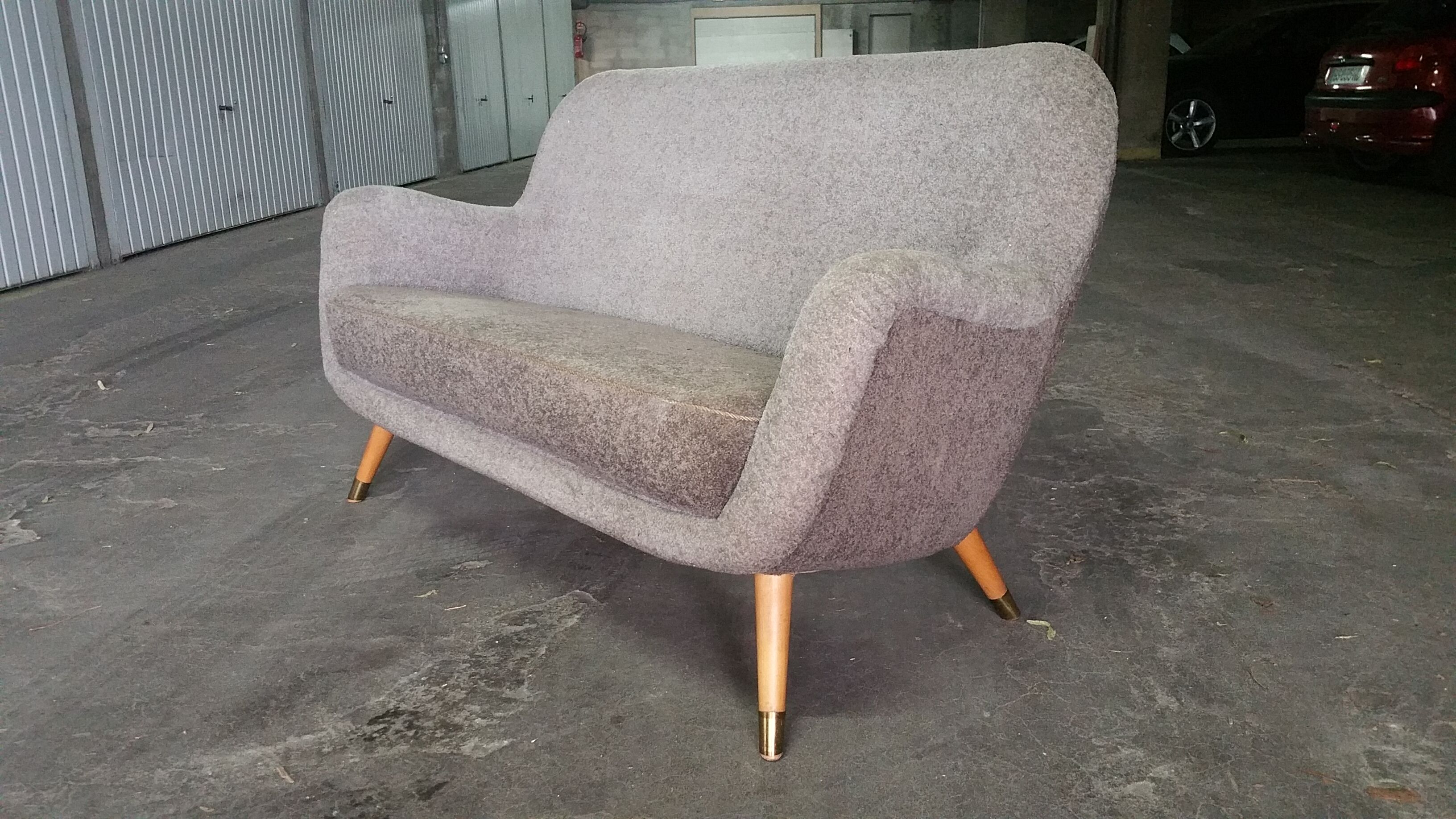 Sofa 2 places Egg 50s 60s