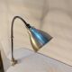 Old conical workshop lamp with vice - 50s