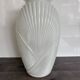 Vintage large pressed white glass vase
