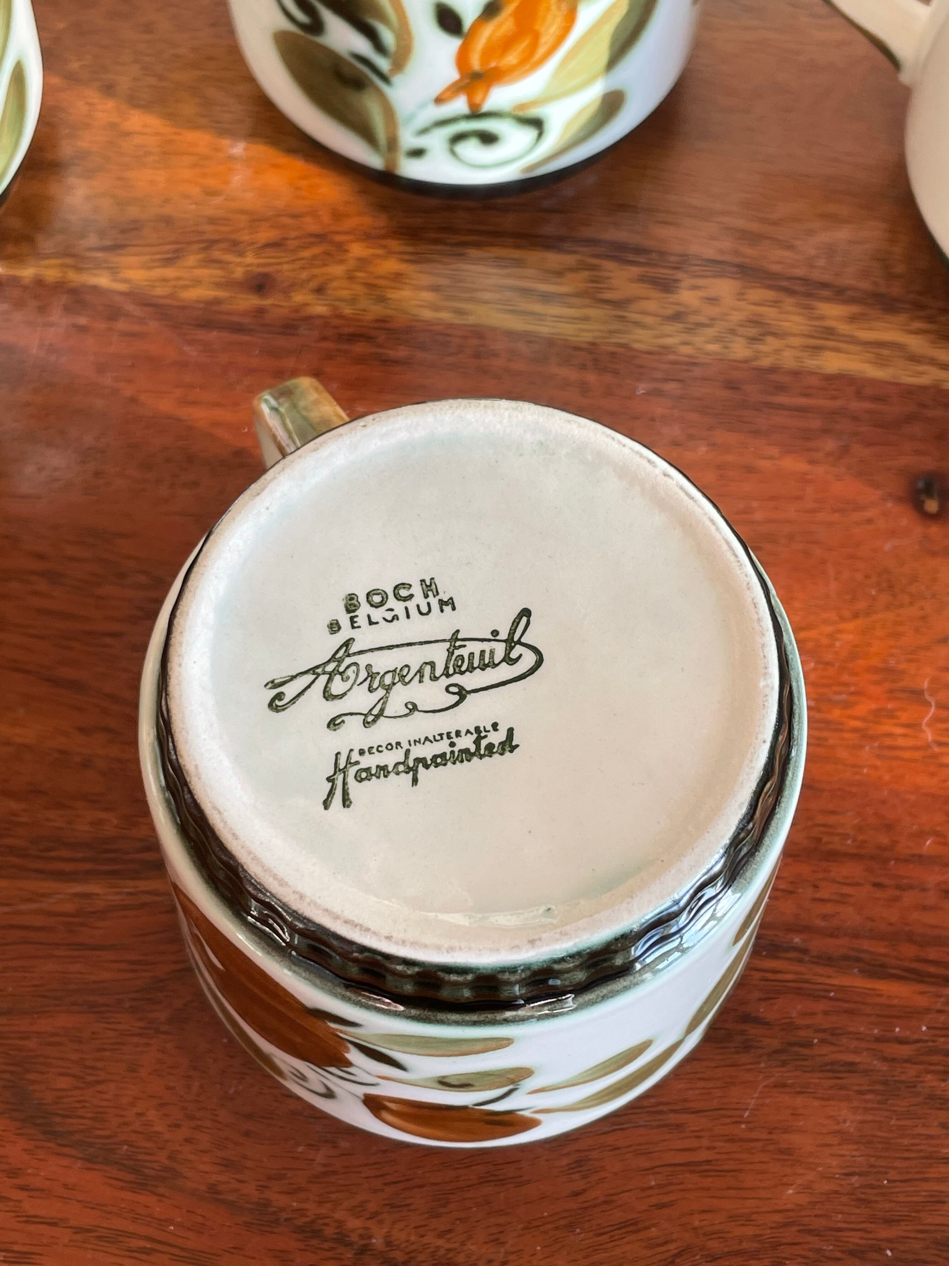 6 tasses bistrot Boch Belgique