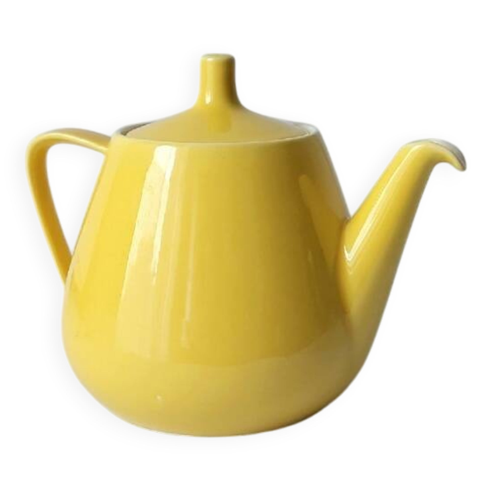 Théière vintage jaune Villeroy & Boch vaisselle rétro