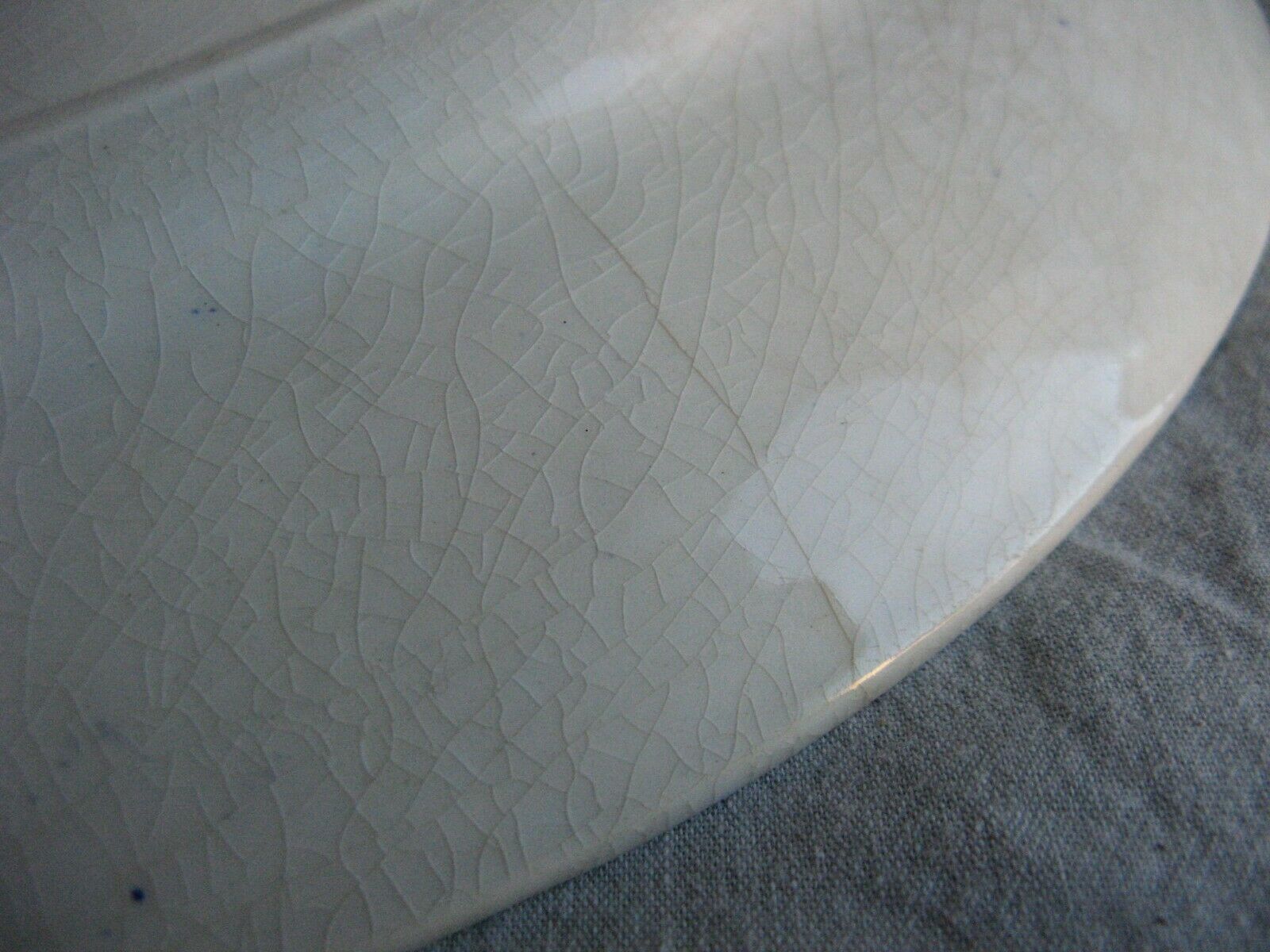Oval plate service earthenware Creil Montereau décor Marie Louise