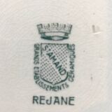 Set of 5 Terre de Fer Saint-Amand plates, Réjane model