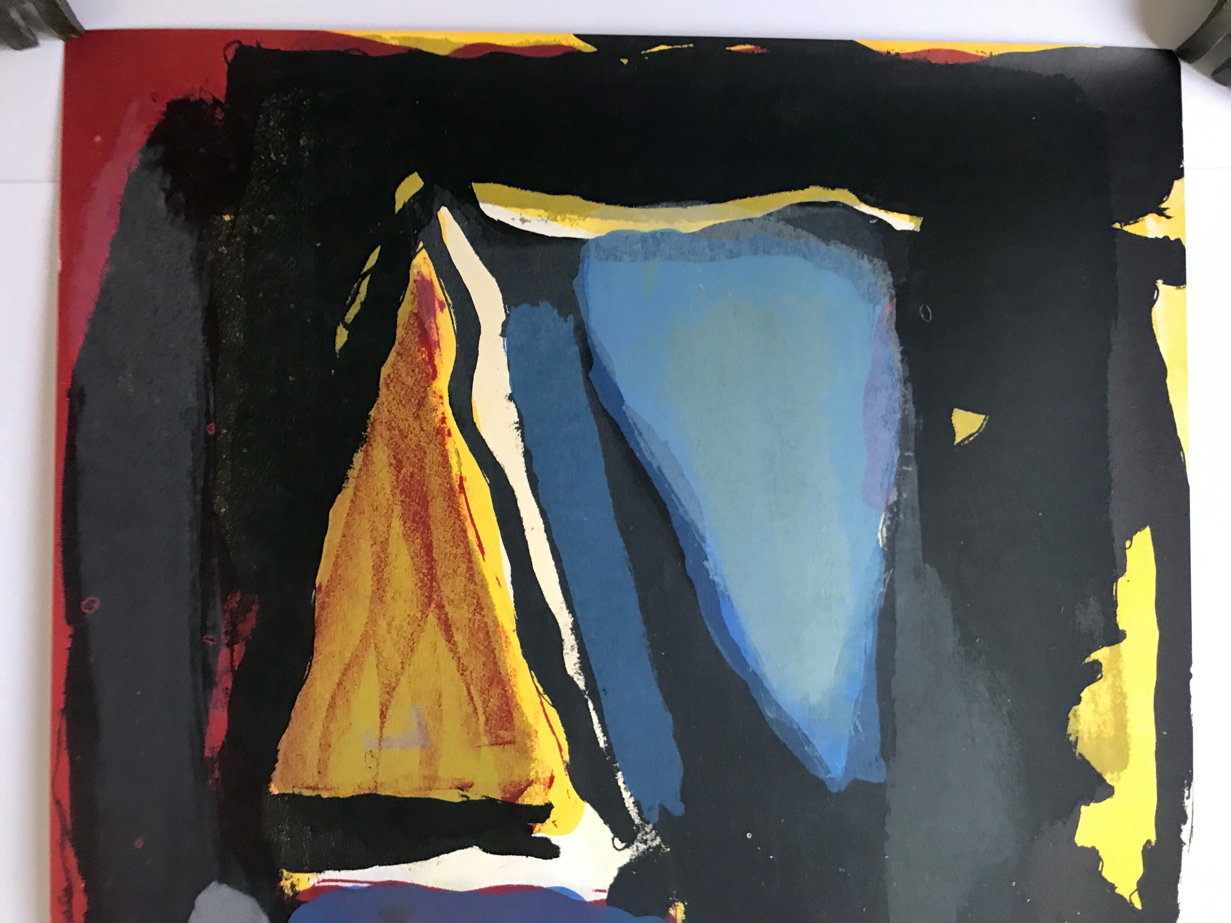Original lithograph poster by Bram Van Veld, fondation Maeght, 1974