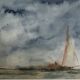 Aquarelle mariné abstraite