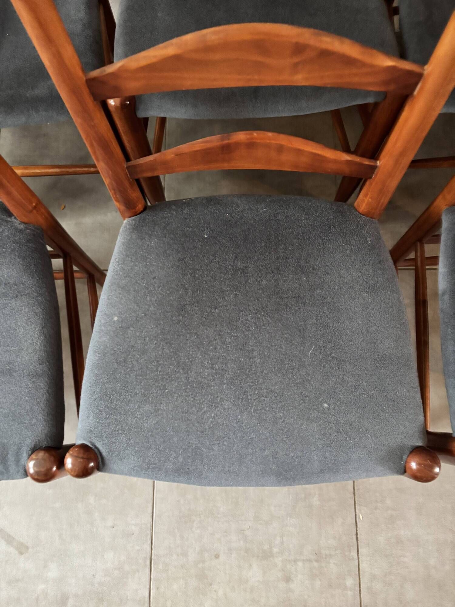 Set of 8 Scandinavian ladderback chairs, 1960s.