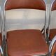 10 vintage skai and chrome metal folding chairs 1970
