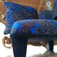Cushion and its blue phoenix footrest
