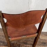Regain home chair in elm and leather 1980