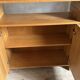 Vintage display cabinet set in solid oak.