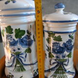 Set of 3 hand-painted cotton pots