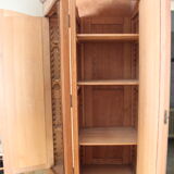 Louis XV style wardrobe in light oak, 3 beveled ice creams