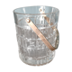 Chiseled glass ice bucket