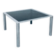 Mid-Century Smoked Glass & Chromed Steel Square Dining Table attributed to Sergio Mazza for Cinova, Italy, 1970s
