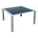 Mid-Century Smoked Glass & Chromed Steel Square Dining Table attributed to Sergio Mazza for Cinova, Italy, 1970s