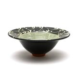 Hand-painted glazed earthenware cup