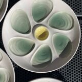 5 oyster plates from Salins earthenware