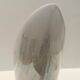 White and Iridescent Blue Ceramic Vase / Centerpiece by Lusso, Italy