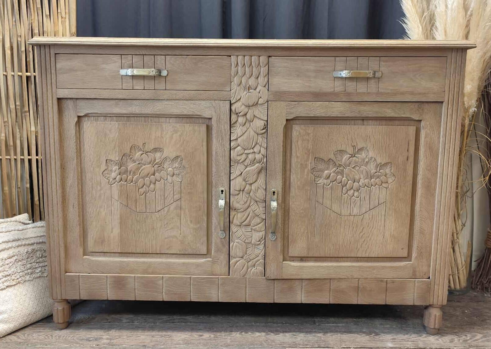 Buffet bas chêne massif