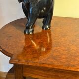 Console in rosewood and burl, early 20th century