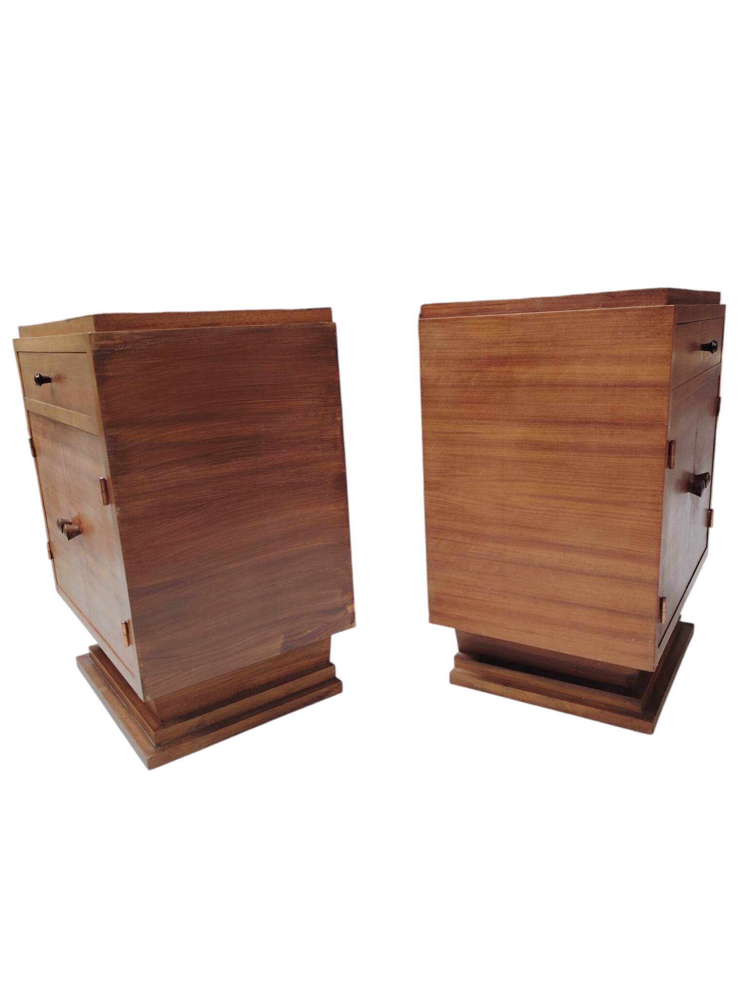 Art Deco bedside tables with steps - 1930s
