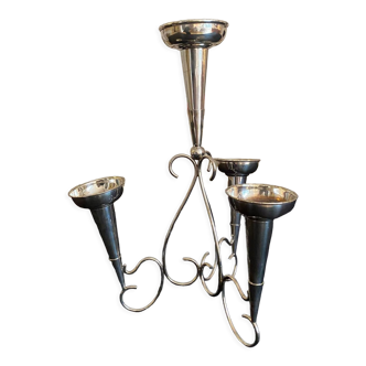 Vase epergne metal argenté