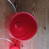 Paire de Lampes Vintage en Opaline Rouge