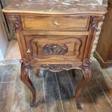 Louis XV bedside table in solid walnut