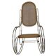 Vintage rocking chair brass bentwood design 1970s