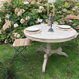Old patinated round table