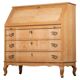Mid-Century Danish Oak Drop-Front Secretary, 1960s