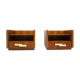 Pair of mid-century wooden drawers nightstands, Italy 1950s